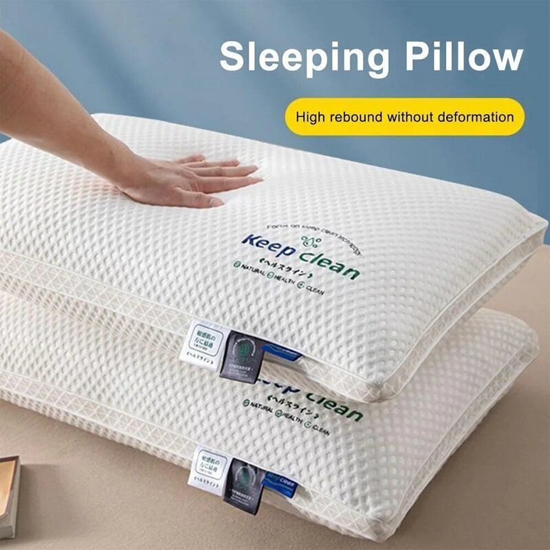 Almohada 3D para el cuello con alta elasticidad y sin pliegues, protección suave para el cuello, almohada para dormir para una sola persona, ropa de cama para el hogar y el Hotel