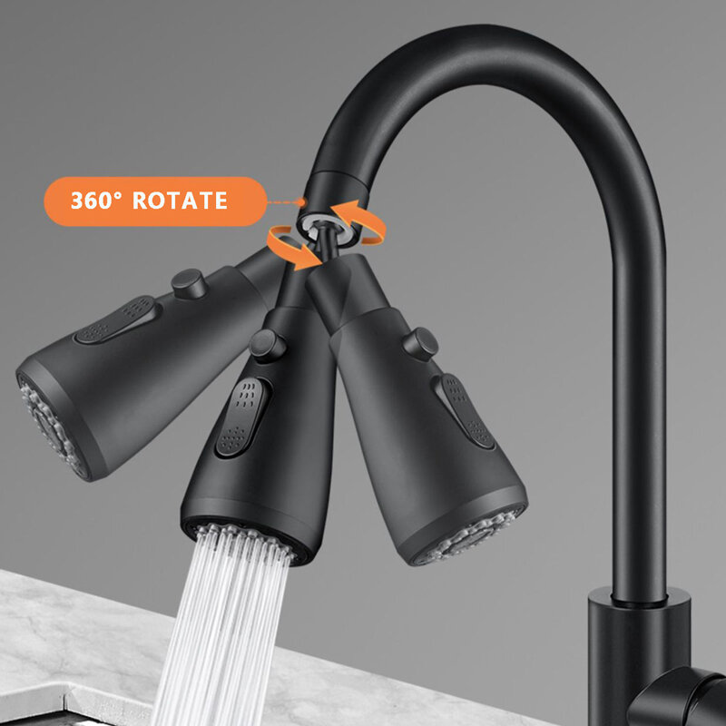 Universal Kitchen Faucet Extender, Rotação 360 °, 3 modos, Bico Bubbler para lavatório, Acessórios para torneira