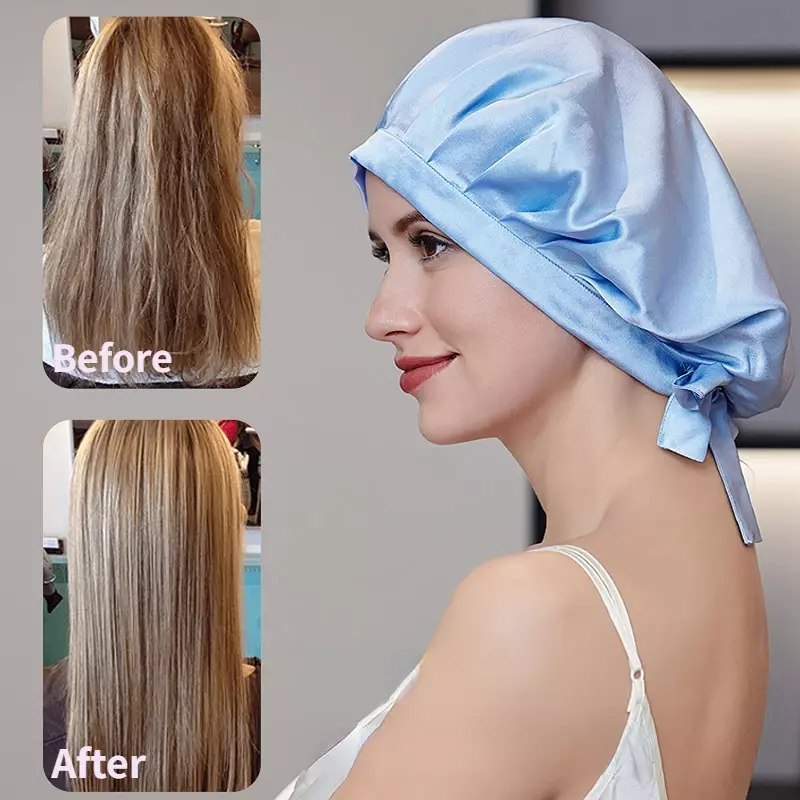 100% похожий женский тюрбан из шелка тутового шелкопряда для сна Ночная шапочка для выпадения волос натуральный шелковый ободок для волос