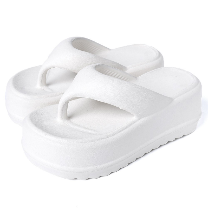Zapatillas planas de piel auténtica para mujer, chanclas blancas y negras de suela gruesa, cómodas e informales, novedad de verano 2023
