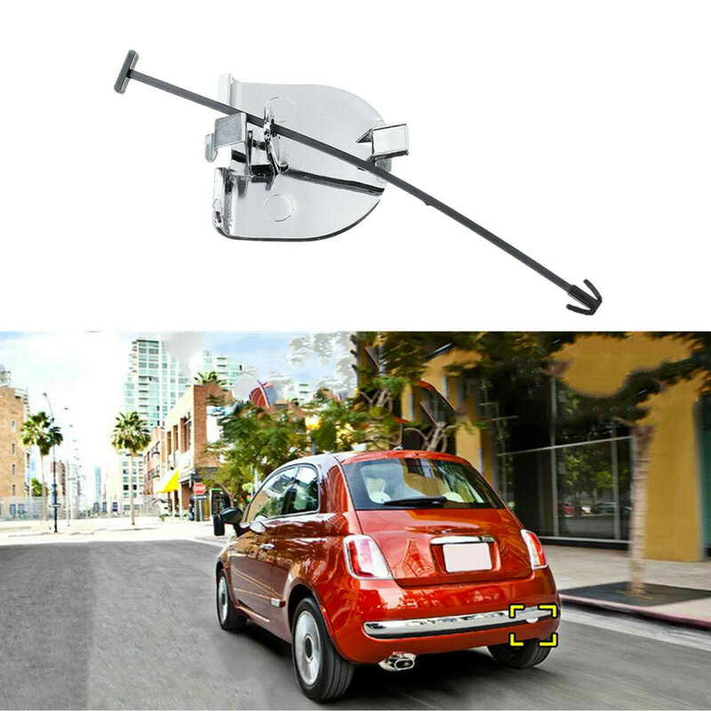 Car Tail Bumper Tow Hook Cover Cap For -Fiat 500 2007-2012 Rear Bumper Towing Eye Cover Chrome #735455393 Accessories Parts