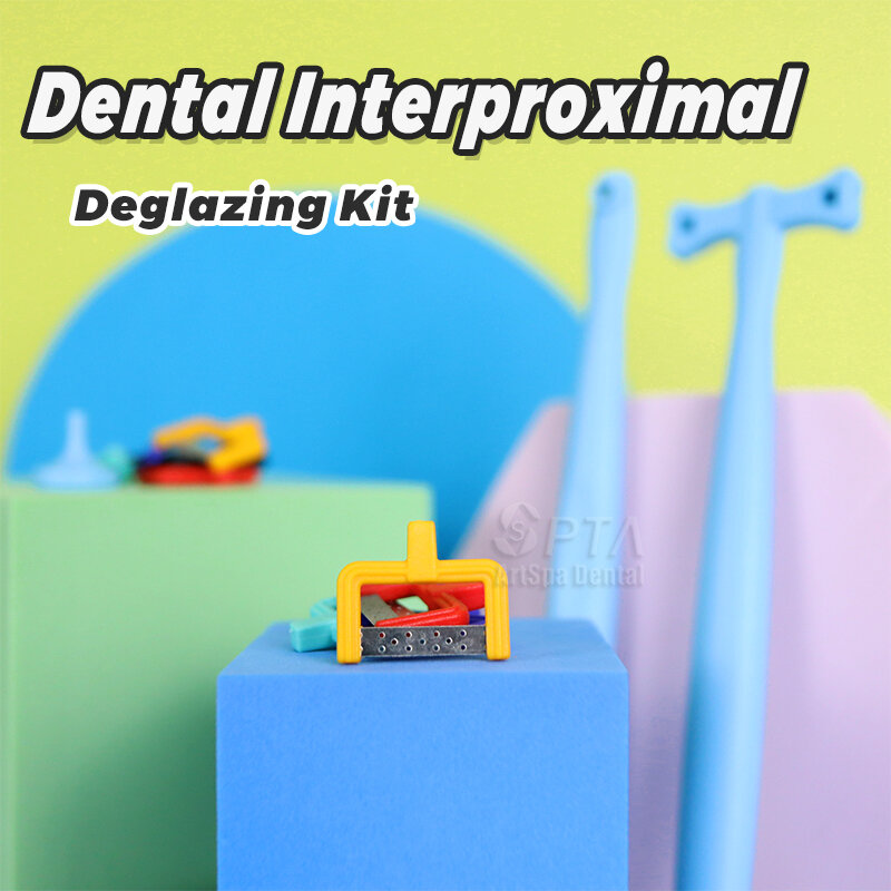 SPTA-Kit de mano de esmalte interpróximo Dental, Kit de IPR, pelado alternativo para ortodoncia, dentista, laboratorio, herramientas coloridas