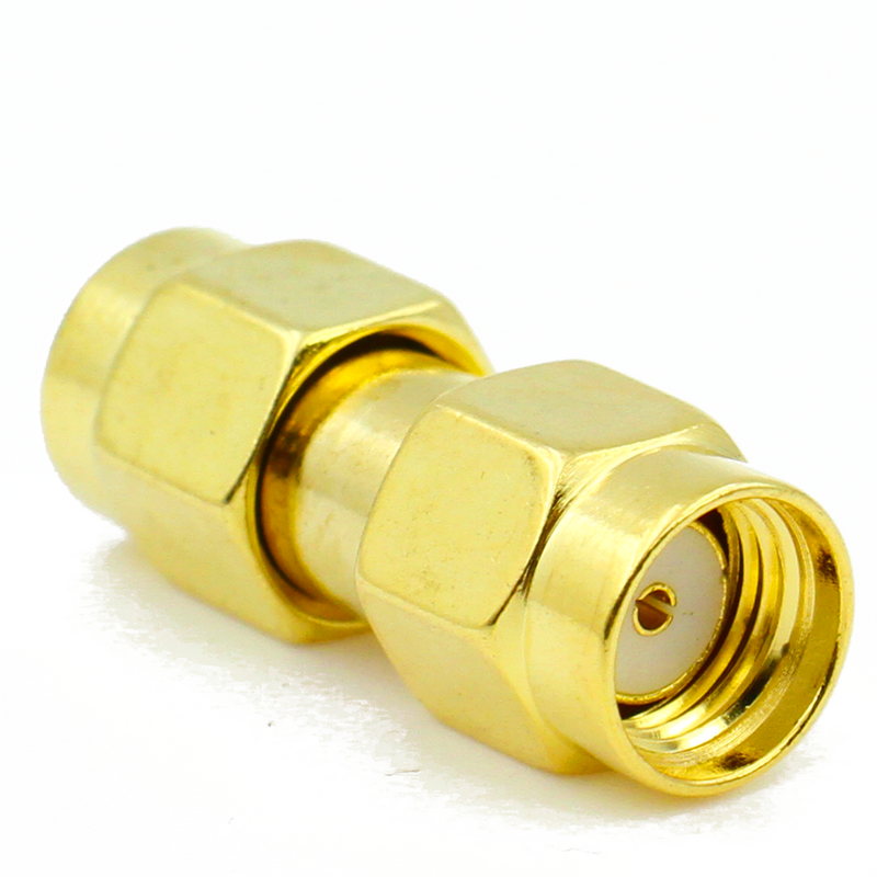 SMA Male to RP SMA Male Convertor RF Coax Adapter SMA Straight Goldplated In Series Wire Terminals 50ohm High Quanlity