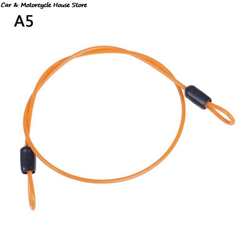 Kabel keselamatan tali kawat baja 50cm, untuk olahraga luar ruangan, pelindung kunci bagasi keamanan