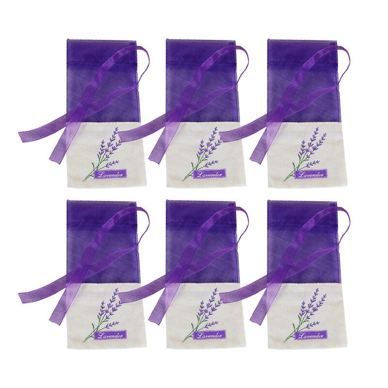 25pcs Lavender Sachet Bag Empty Lavender Pouches Dry Flower Aroma Bags Floral Printing Fragrance Sachets for Relaxing Sleeping