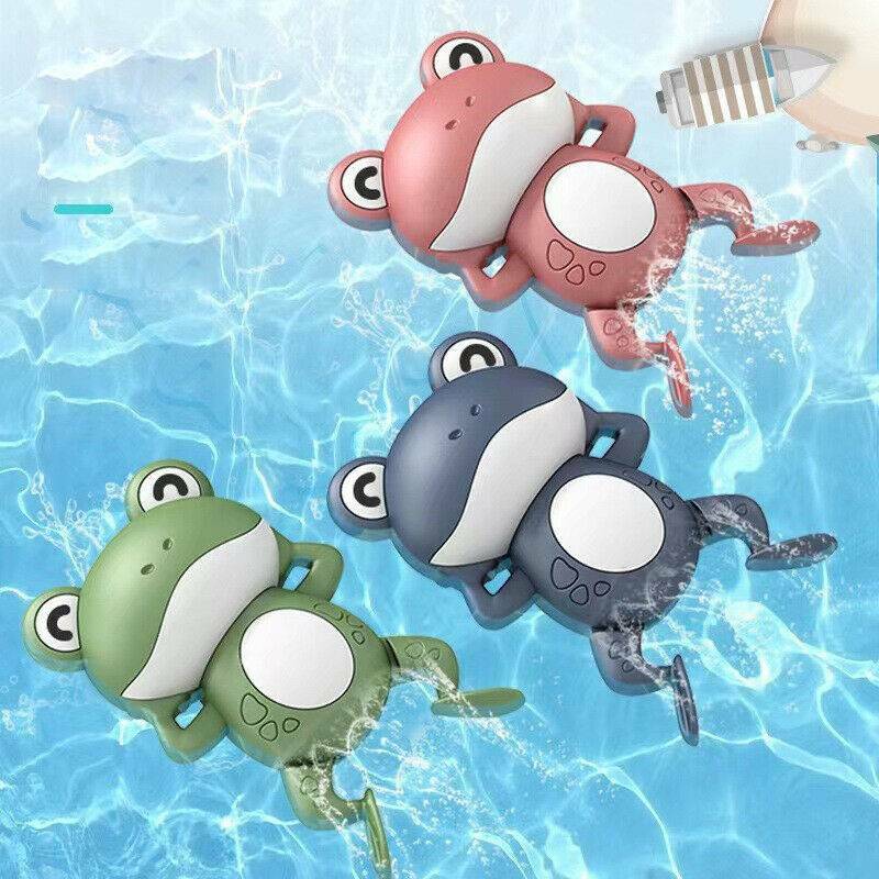 Swimming Frog Bath Toy for Kids, Baby Bath Toys, Floating Clockwork, Bathtub Toys, Birthday Gift, Preschool Toys, 1Pc, 3 Pcs