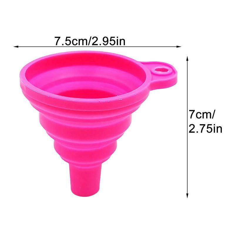 Silicone Auto Engine Funnel Gasolines Fuels Petrol Diesels Liquid Washer Fluid Change Universal Collapsible Fill Transfer Funnel