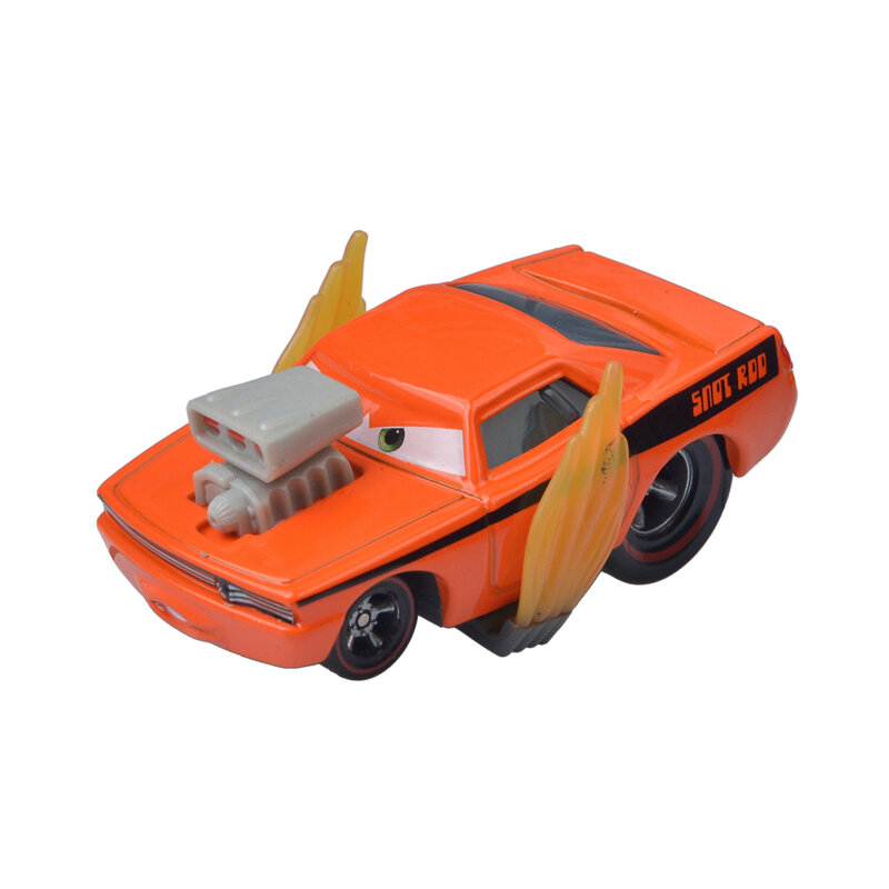 Disney Pixar Cars 3 Drag Racing Party Boost Wingo Snot Rod con fiamme 1:55 pressofuso in lega di metallo modello giocattoli per ragazzo regalo di compleanno