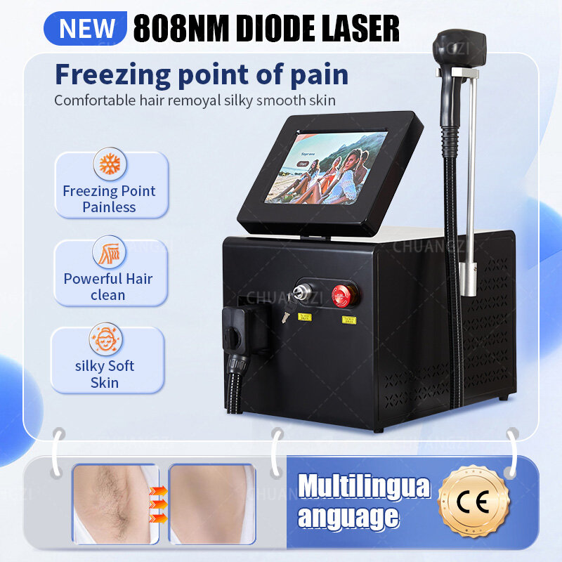 Hair Removal Machin 2023 NEW CE Certified 2000W 3 Wavelength Ice Platinum Hair Removal 755 808 1064nm Diode Laser Salon Hair
