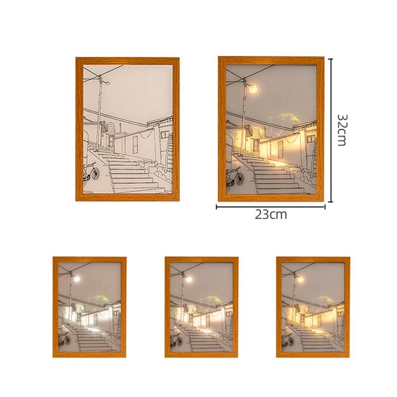 LED Painting Light Night Light Artwork Table Night Lamp For Living Room Bedroom Decorative Wall Lights Gifts