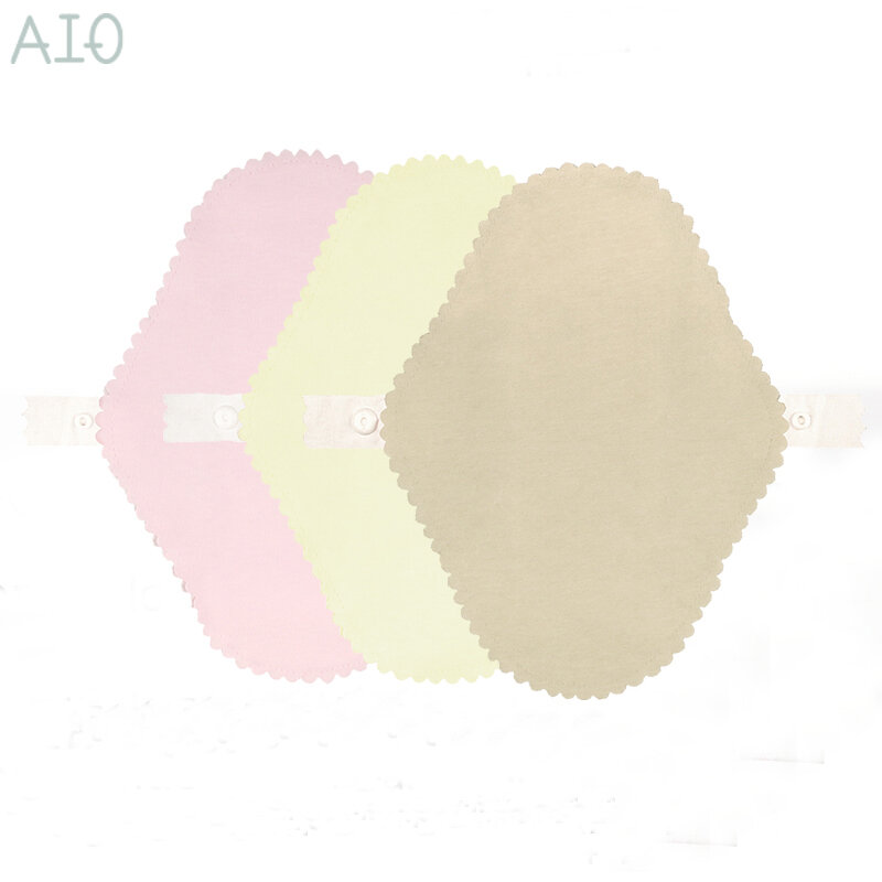 AIO-2 piezas de algodón orgánico lavable, compresas para menstruales, reutilizables, 13x18cm