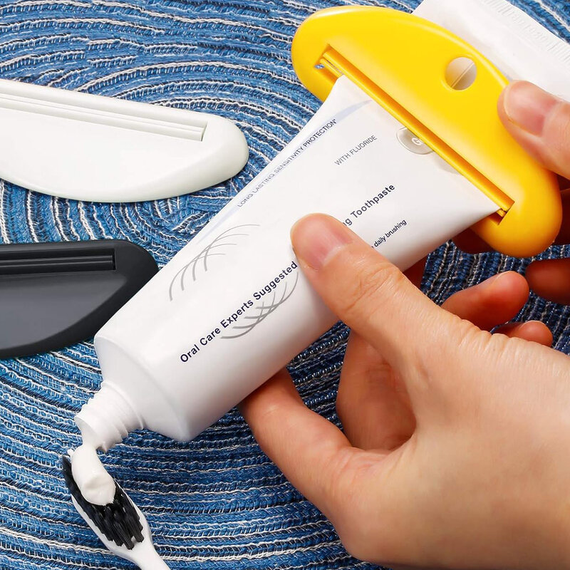 1-4pcs gantungan dinding dipencet klip untuk tubuh bayi susu pemeras pasta gigi tabung pembersih wajah Puch Dispenser perlengkapan alat mandi