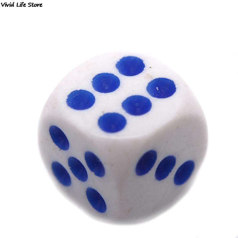 Nuovo 6 pz/lotto 10mm bere dadi acrilico bianco rotondo angolo Hexahedron dadi Club partito tavolo giocare giochi RPG dadi Set
