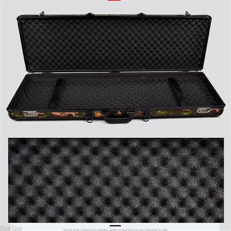 Cassetta portautensili Extra lunga in lega di alluminio valigia portautensili cassetta portautensili attrezzatura cassetta di sicurezza con spugna