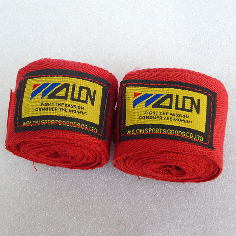1 para bawełnianych Kick Boxing bandaży męskich Sanda Taekwondo Muay Thai Guantes De Boxeo sprzęt do opaski na nadgarstek MMA