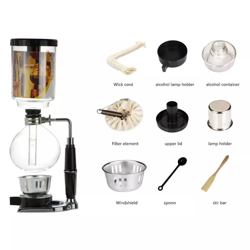 Syphon coffee maker Japanese Style Siphon pot  Resistant Glass Brewing Coffee Maker 2/3/5cups TCA-2/3/5