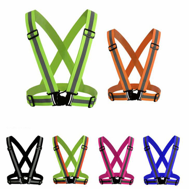 Tirantes reflectantes para correr de noche Unisex, cinturón deportivo para jóvenes, colorido, luminoso, ajustable, ancho, 4x120cm, 1 unidad
