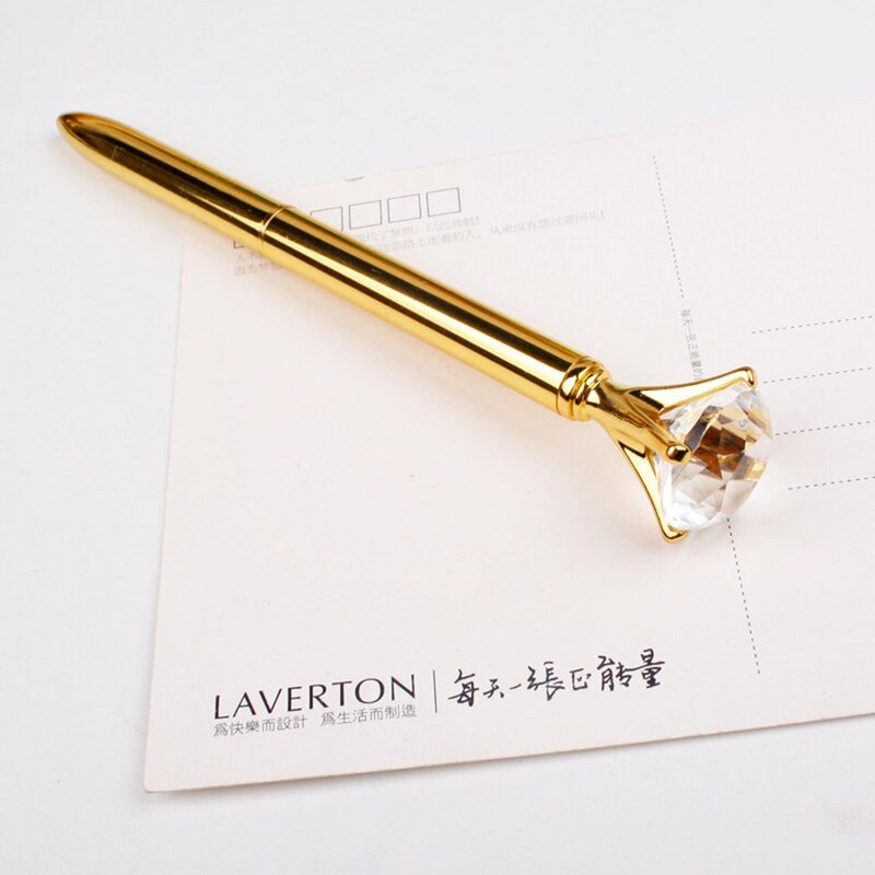 Small And Portable Ballpoint Pens Luxury Portable Rhinestone Crystal Pen Stylish Stationery Ballpen Home Office School Supplies