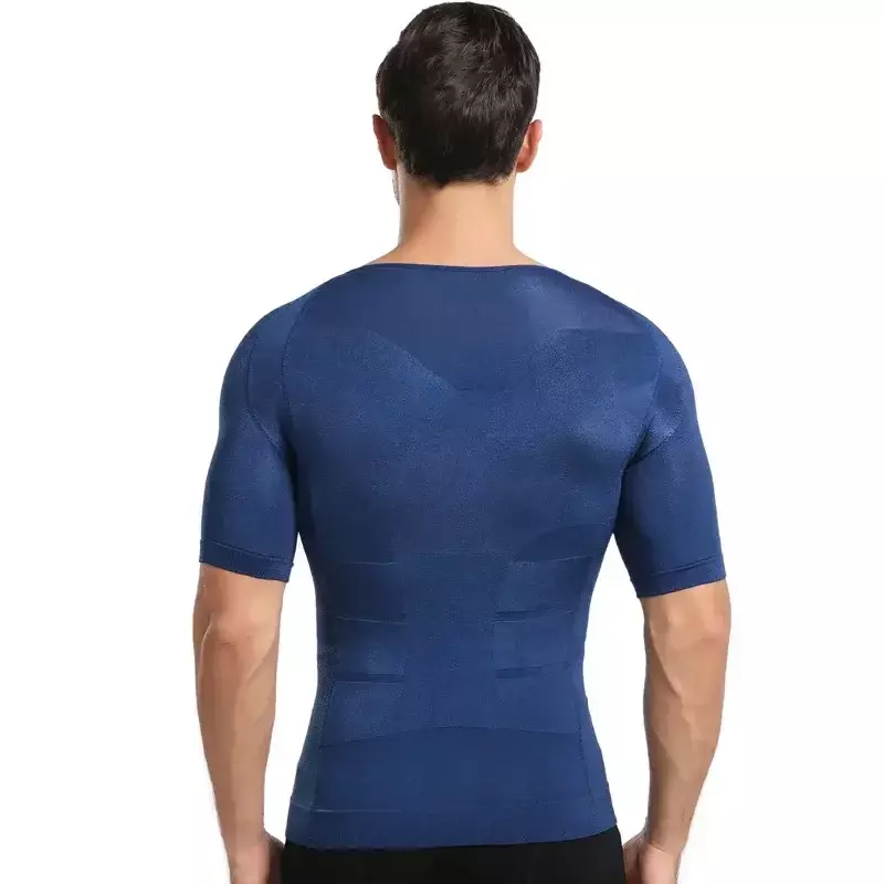 Man Modeling Men Shaper Posture Toning Belly Underwear Body Control Corset Classix Corrective Slimming Compression T-shirt