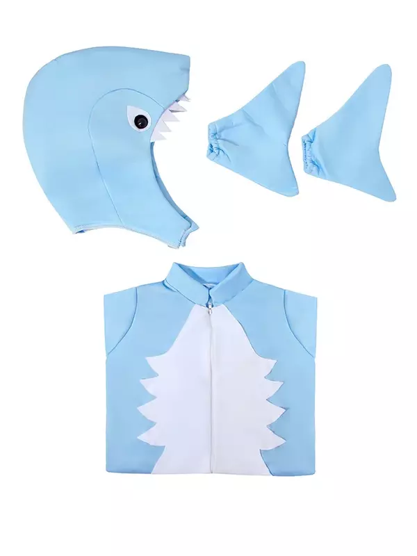Kleinkind Blue Shark Kostüm Jungen Mädchen niedlichen Tier Hai Cosplay Jumps puit Hoodie Kinder Party Hai Halloween Kostüm