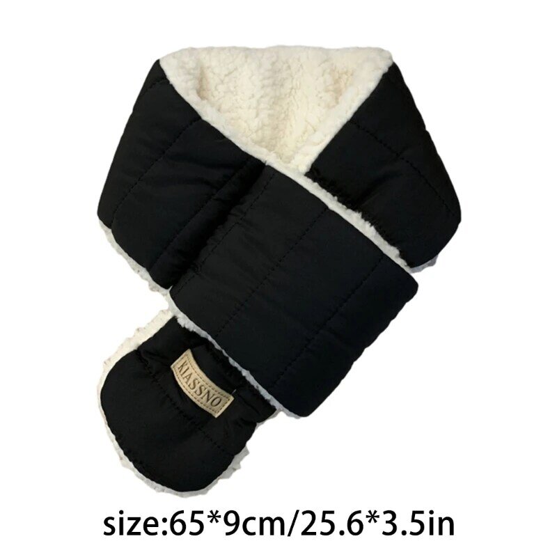 Lenço lã cordeiro durável, confortável, cachecol infantil, quente inverno para meninos e meninas, adequado para as