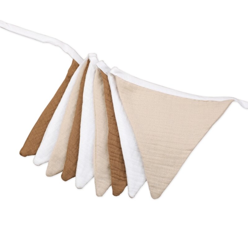 Modern Garlands Cotton Bunting Flags for Babies Shower Party Decoration