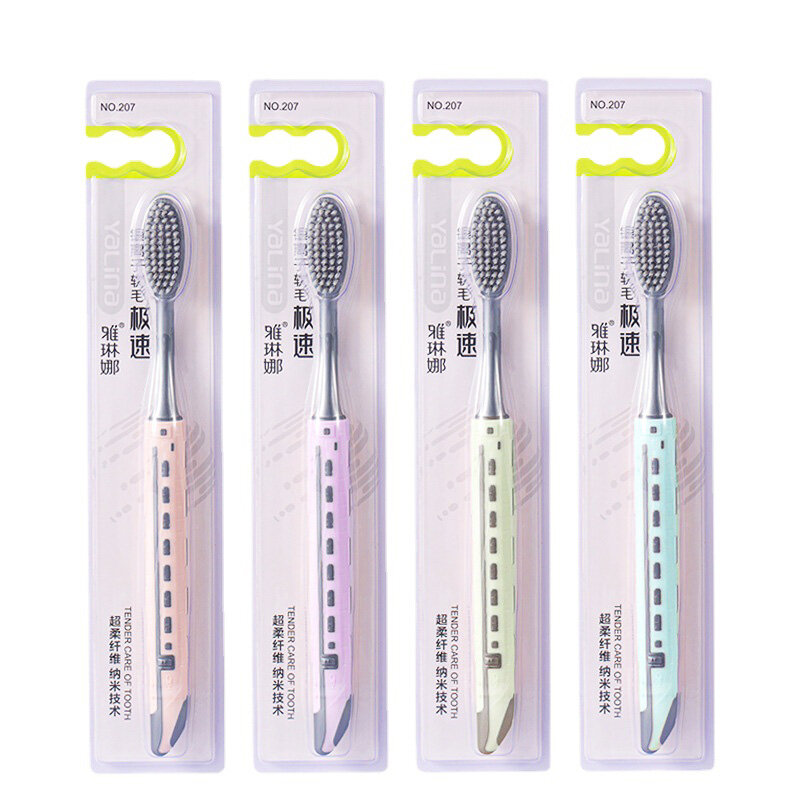 Toothbrush Cabeça Longa Limpeza Massagem Goma Proteção Silver Ion Household Independente Embalagem Oral Care Tools