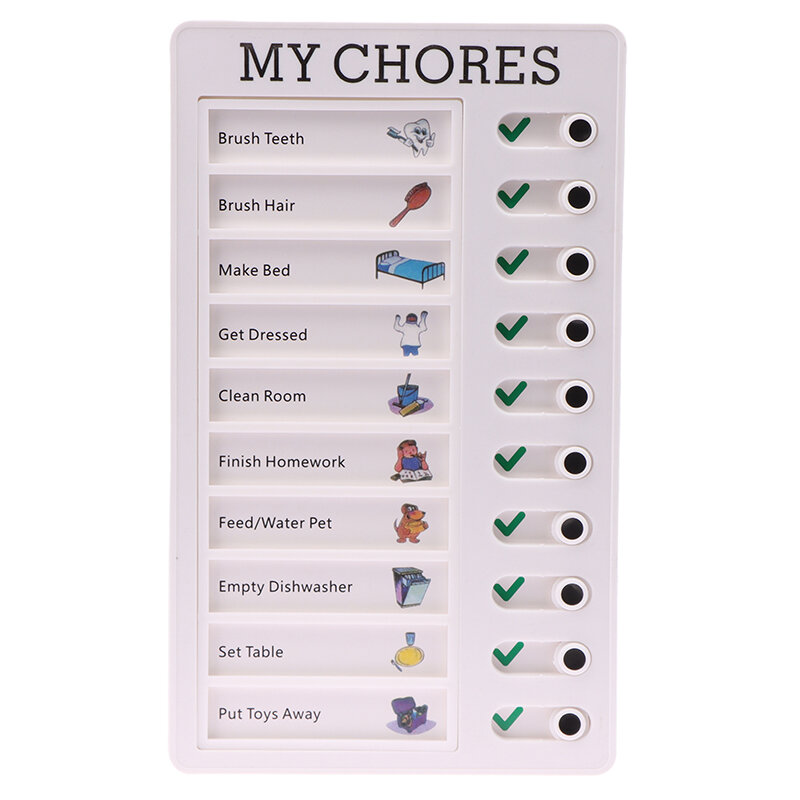 Dapat digunakan kembali daftar periksa tugas saya Memo harian papan plastik Chore Chart perilaku tanggung jawab untuk anak kartu disiplin mandiri