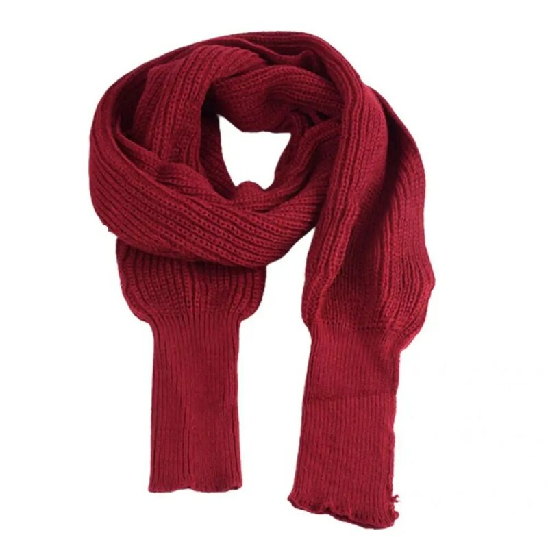 Sciarpa calda dell'involucro della manica di modo di inverno sciarpa del maglione del cachemire d'imitazione addensata per la festa