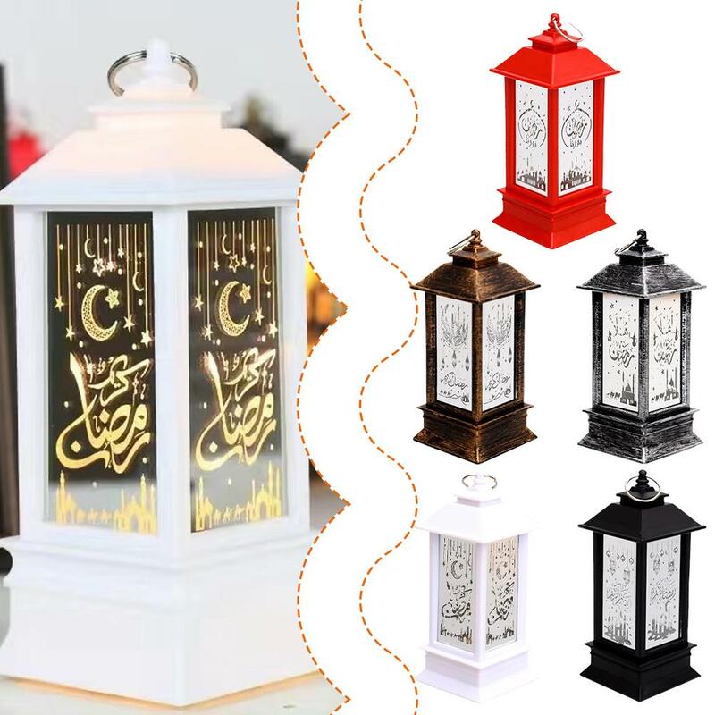 Eid Mubarak LED Lantern Ramadan Lamp Electronic Candle Party Gifts Ornament Decor Hanging Table Festival Decor Muslim Islam X1I1