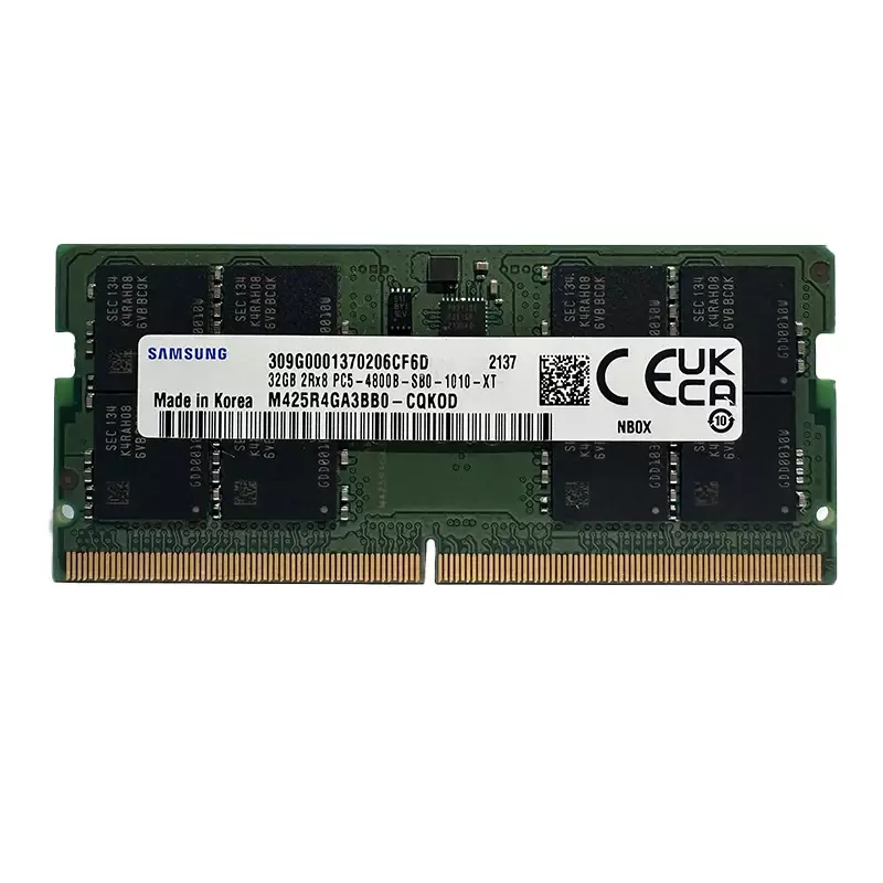 Samsung-ノートブックRAM,ノートブックコンピューター用のメモリ,ddr5,32GB, 16GB, 8GB, 4800MHz, PC5-34800 1.1V, 262ピン,2個
