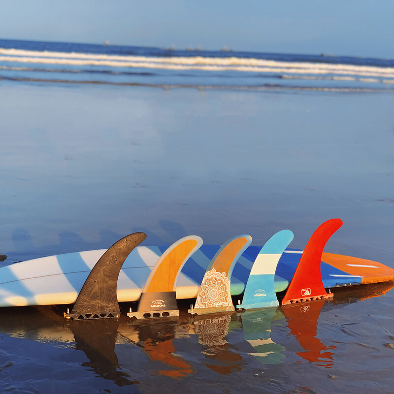 Ailerons de planche de surf en fibre de verre, 7/8/9/10 pouces, Center, simple, pour Longboard