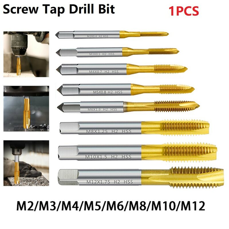Screw Tap Bit Composite Drill M2-M12 Tools Screw Tap Straight Flute Coating Drill Bit M2-M12 Hot Sale Reliable