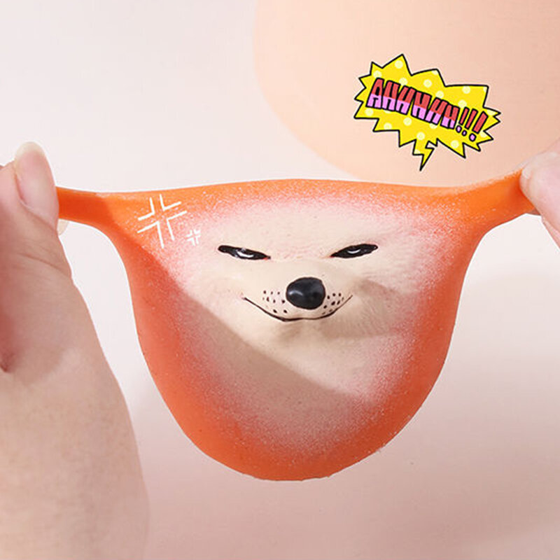 Decompression Shapeable Dog Eggs Soft Glue Slow Rebound Doll Toy Cute Funny Trick Gift Fidget Stress Toys