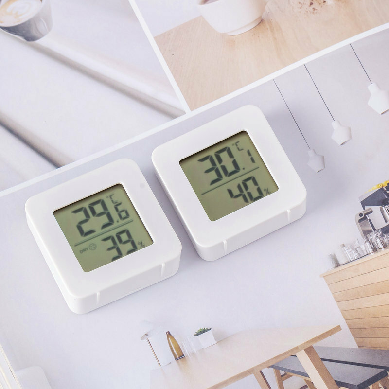 Therye.com-Mini capteur de température intérieur, hygromètre, affichage numérique LCD, peut se tenir debout ou coller au mur, chambre de bébé