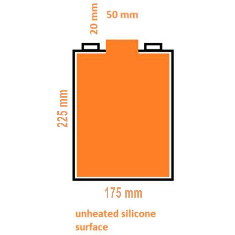 Silicone Heating Pad for Battery Box, impermeável, universal, 12V, 100W