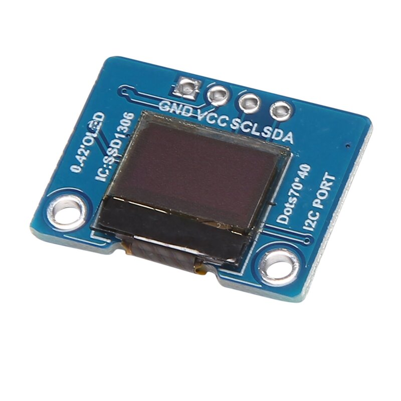 Tela branca LCD, módulo de interface IIC, SSD1306, 0,42 Polegada, 3pcs