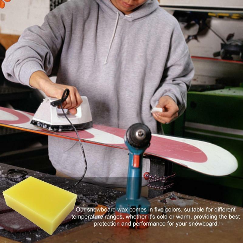 Lilin Skateboard Universal, mengurangi gesekan lilin perawatan papan salju, suhu penuh, meningkatkan kecepatan untuk suhu rendah