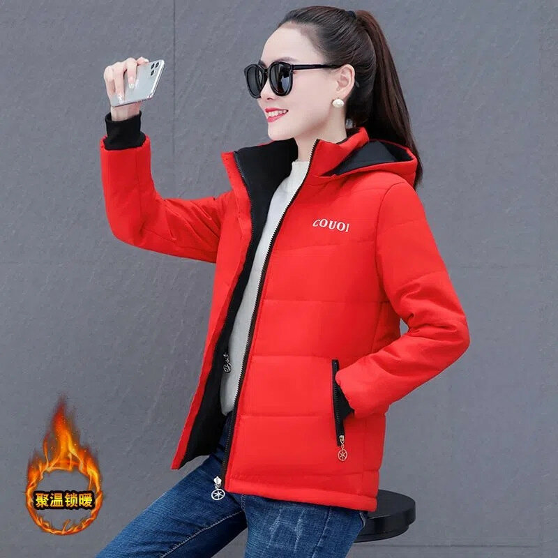 Double-Faced Outerwear Down Cotton-Padded Jacket Women Loose Autumn Winter Female Coat Thickened Cotton-Padded Student Jackets