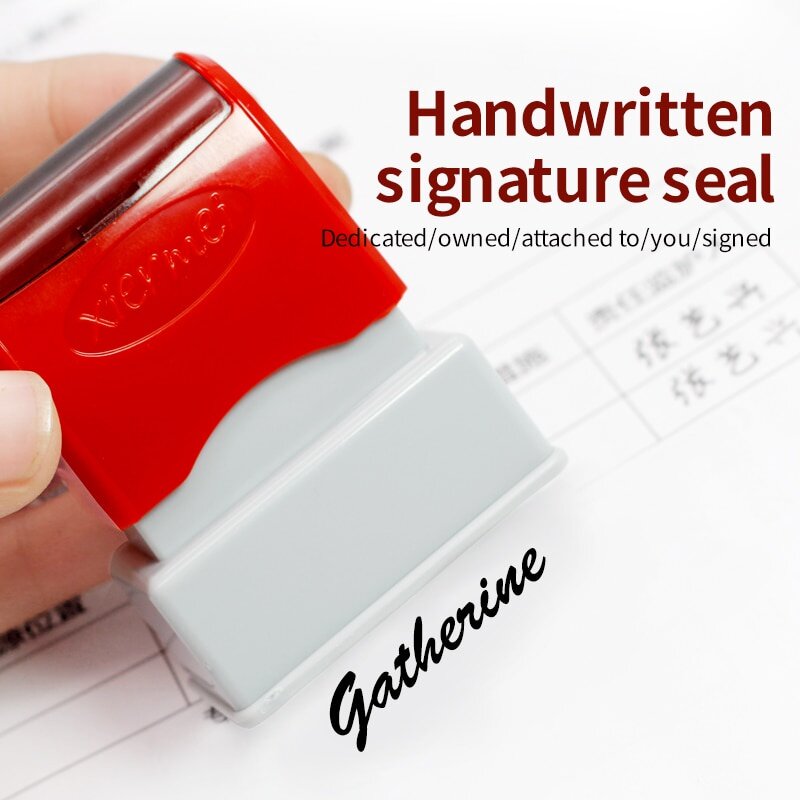 Custom Teacher Name Ink Stamp【Free ink】 Signature Calligraphy Selfing-Inking Personalized Letter Stamp For School Student Child