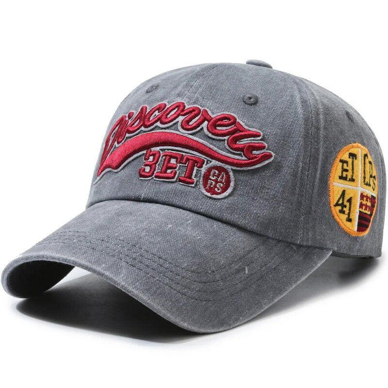 2024 nowy Baseball czapka Unisex wyprana ze starą haftowaną literą kaczą czapka z językiem modna męska wypoczynek na świeżym powietrzu sportowa czapka baseballowa