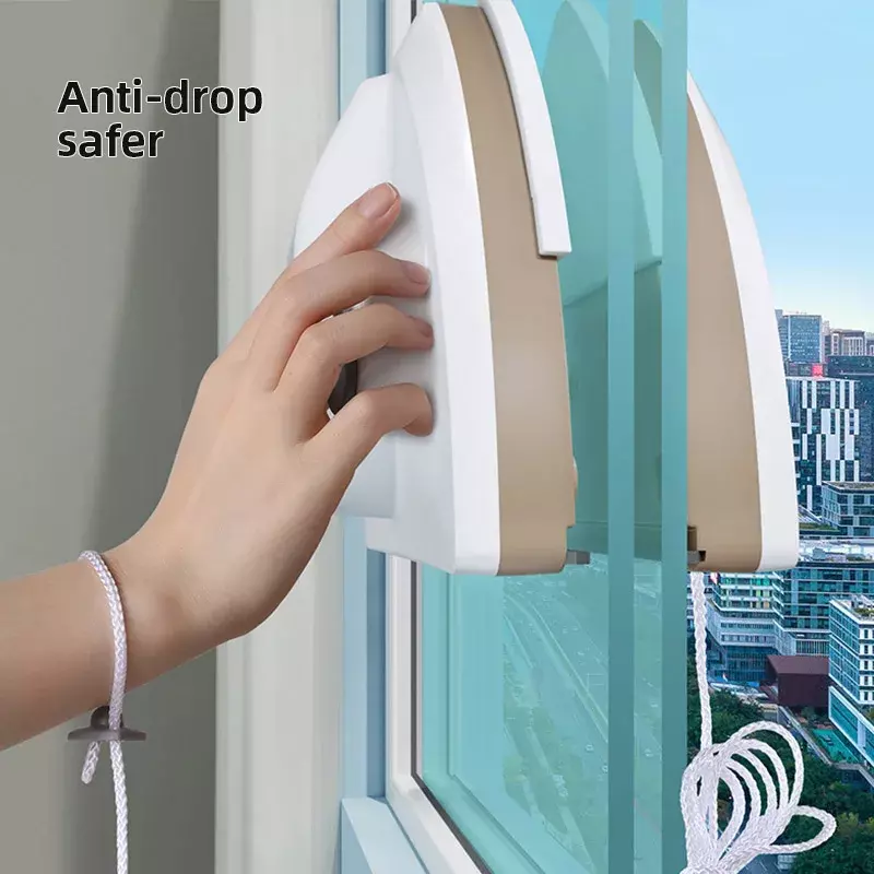 磁気ガラス窓掃除ツール,自動給水,2層ワイパー,家庭およびオフィス用,2024