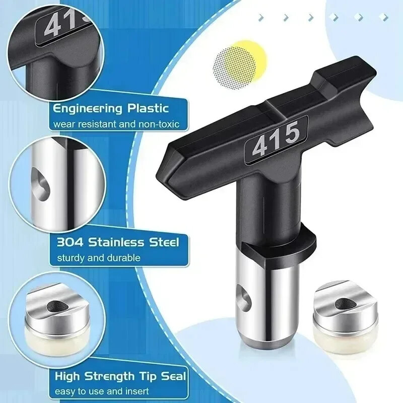 sMaster Black Nozzle Spray Tips Airless Spray Reversible Tip For Airless Paint Sprayer 1PCS 311/ 315/413/517/519/211/625
