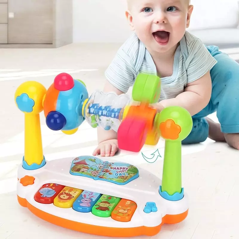 Neues Baby früh pädagogische Rassel Spielzeug Kinder Licht Whack-a-Mole Musik Königreich elektronische Orgel Spielzeug Klavier Tastatur für Kleinkind