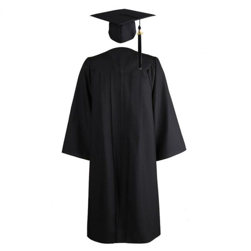 Acadêmico Mortarboard Robe Set para adultos, vestido de graduação com borla, vestido acadêmico para médico universitário, vestido de formatura