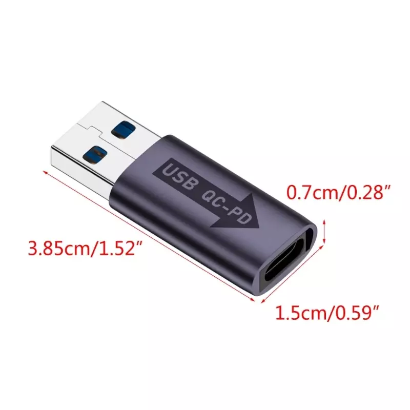 USB Type C Converter USB C Female to USB Male Adapters for Laptop 10Gbps High Speed Data Transfer Power Delivery
