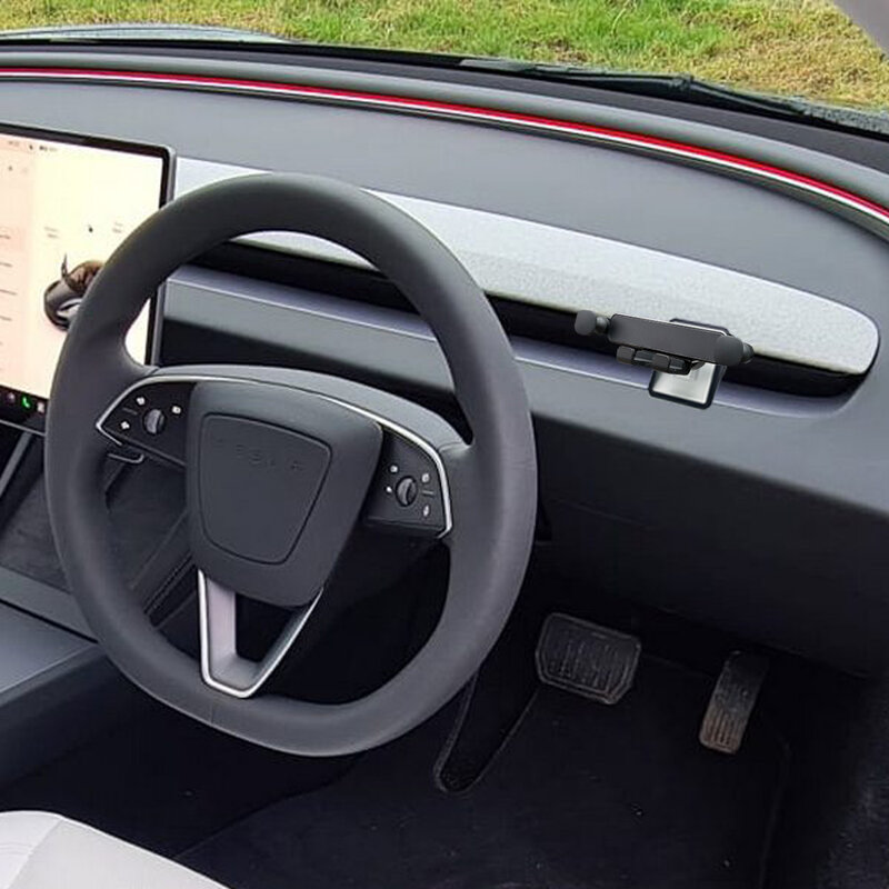 Dla Tesla nowy Model 3 hhighalnd 2024 uchwyt samochodowy na telefon komórkowy drewniane wsparcie grawitacyjne uchwyt mocujący zacisk wentylacyjny zatrzasku wylotu powietrza