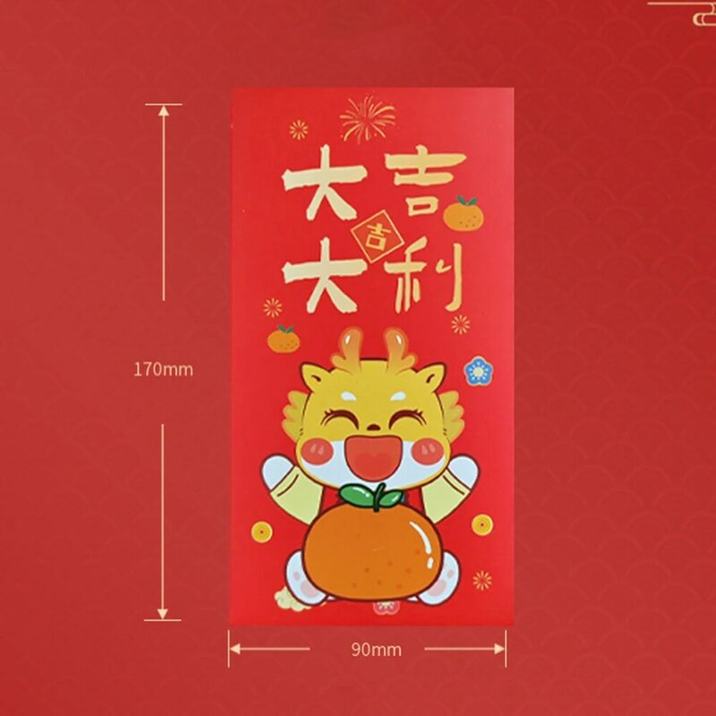 Paket uang Tahun Baru tema Tiongkok, paket uang Festival Musim Semi modis untuk anak-anak dewasa