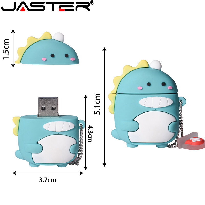 JASTER New Cute Cartoon Animal Shape USB Flash Drives 64GB 32GB  Pen drive 16GB 8GB 4GB Portable Memory Stick Gifts for children