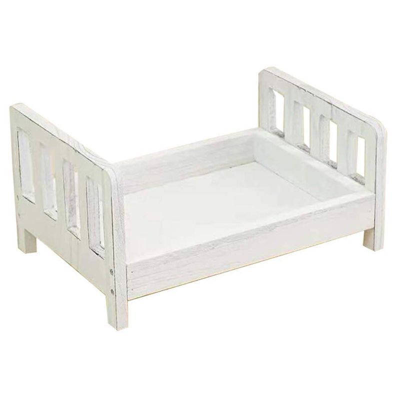 سرير خشبي قابل للفصل لخلفية التصوير الفوتوغرافي للأطفال حديثي الولادة